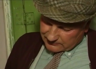 Blonde blows her elderly grandpa